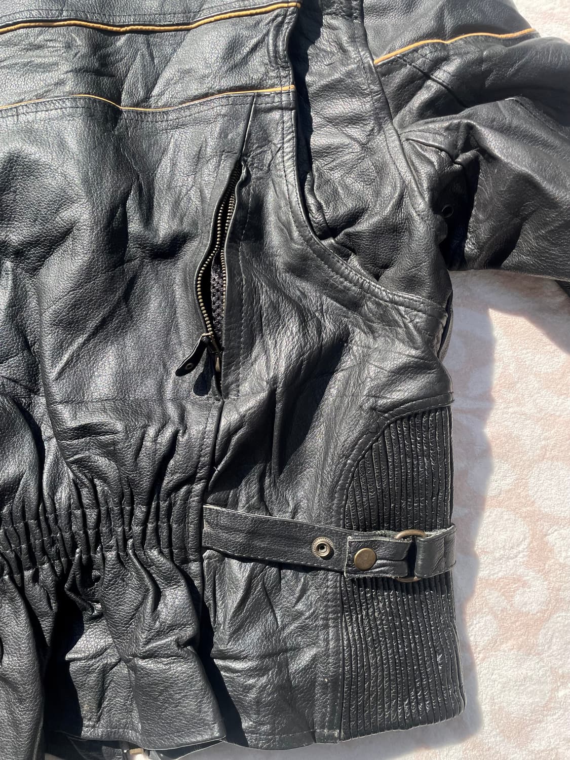 빈티지 리얼레더 바이커자켓  상품이미지10