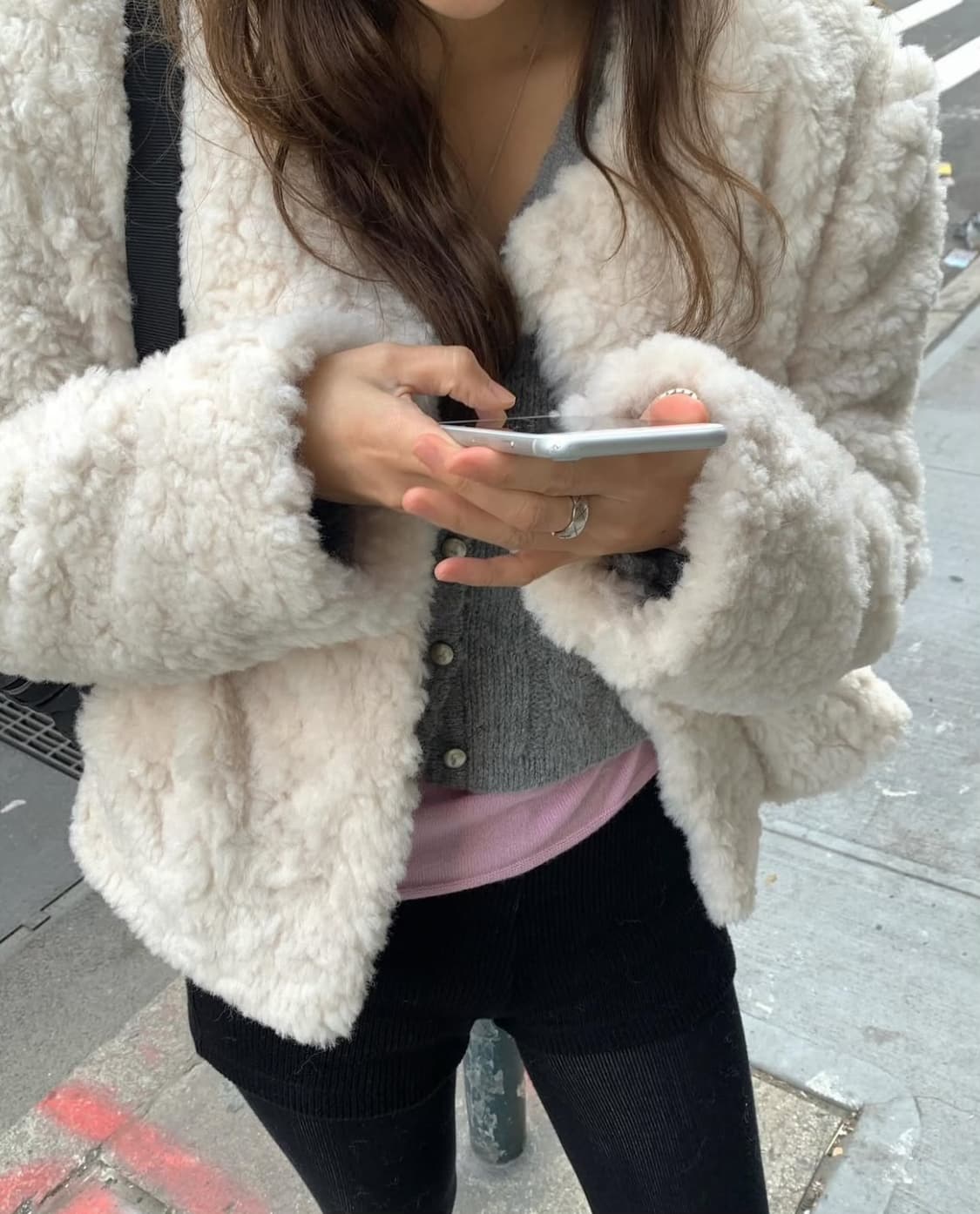 타낫 T/T Nua fur jacket ivory 누아 퍼자켓 상품이미지6