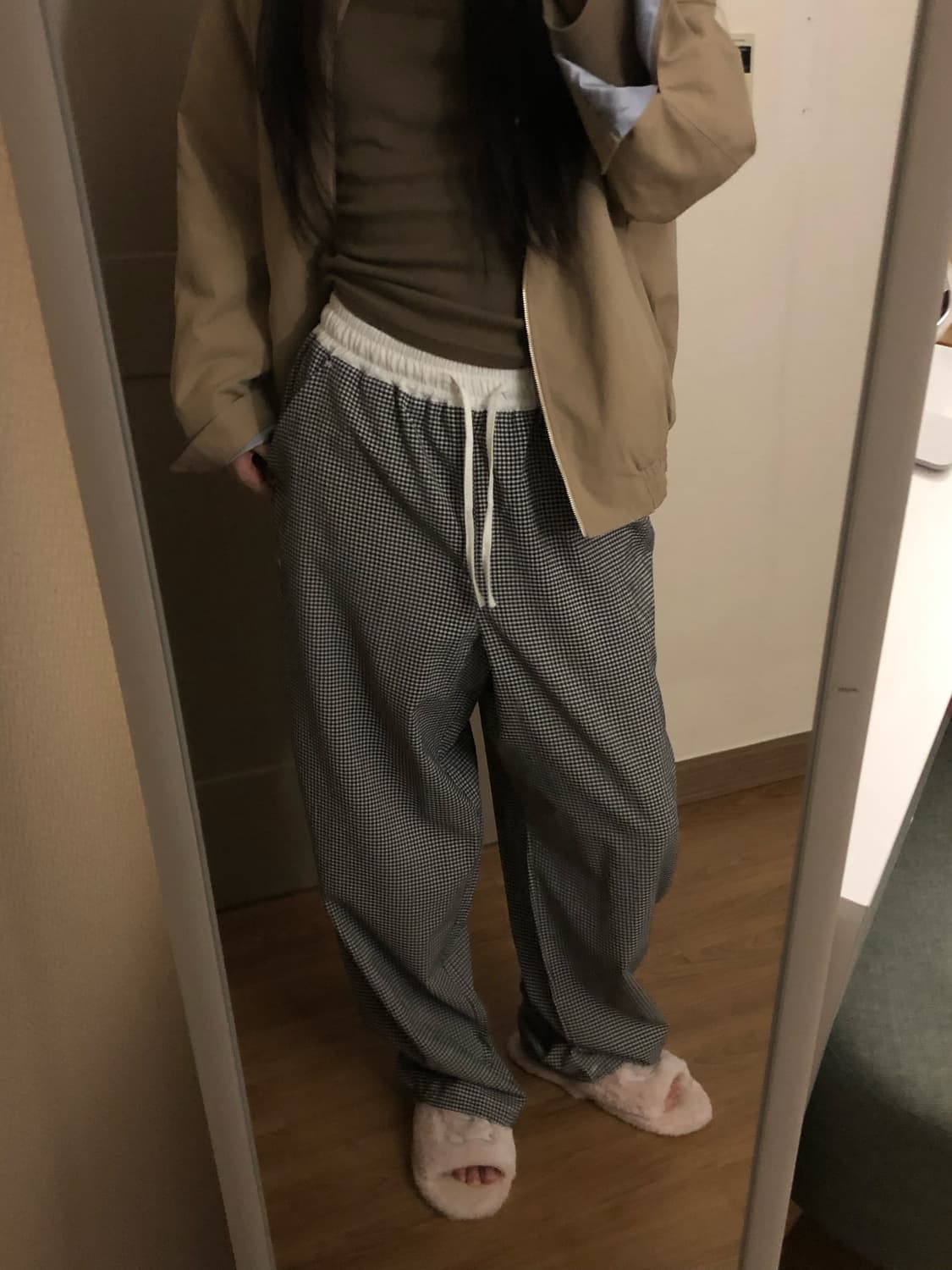 밈더워드로브 로고 체크 라운지 팬츠 상품이미지2