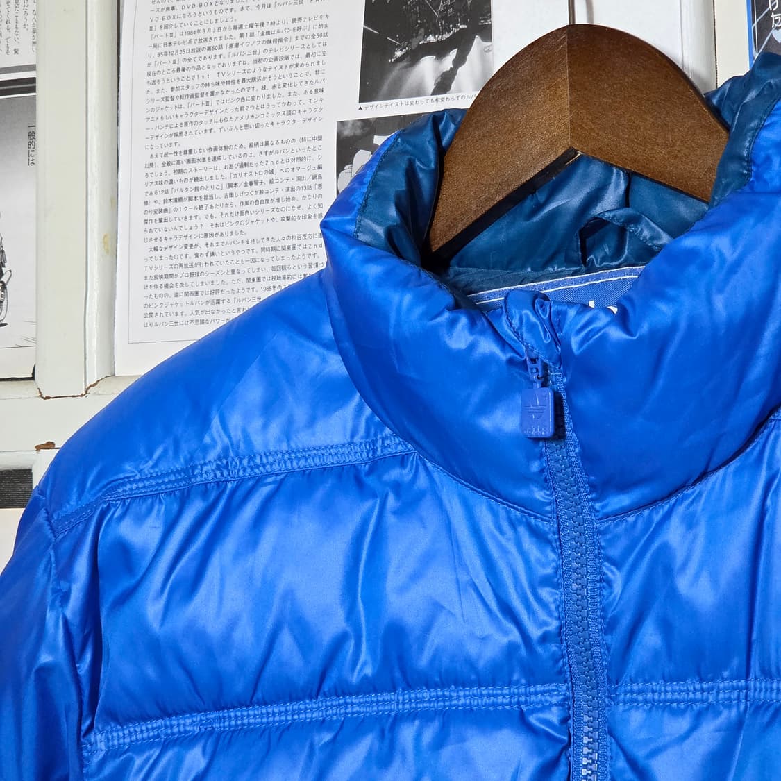 아디다스 블루 배색 푸퍼 패딩 상품이미지3