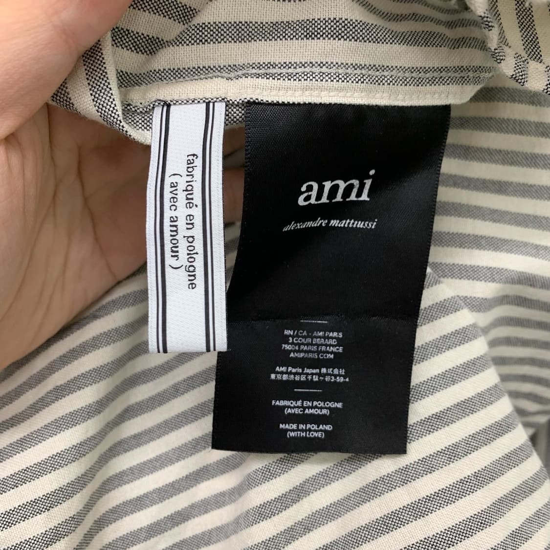 ami 스트라이프 로고와펜 코튼 셔츠 상품이미지6