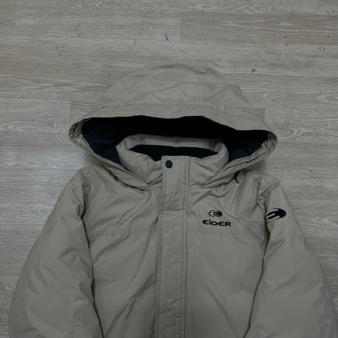 아이더 키즈 덕다운 700 후드 롱패딩 점퍼 [베이지] 150 상품이미지2