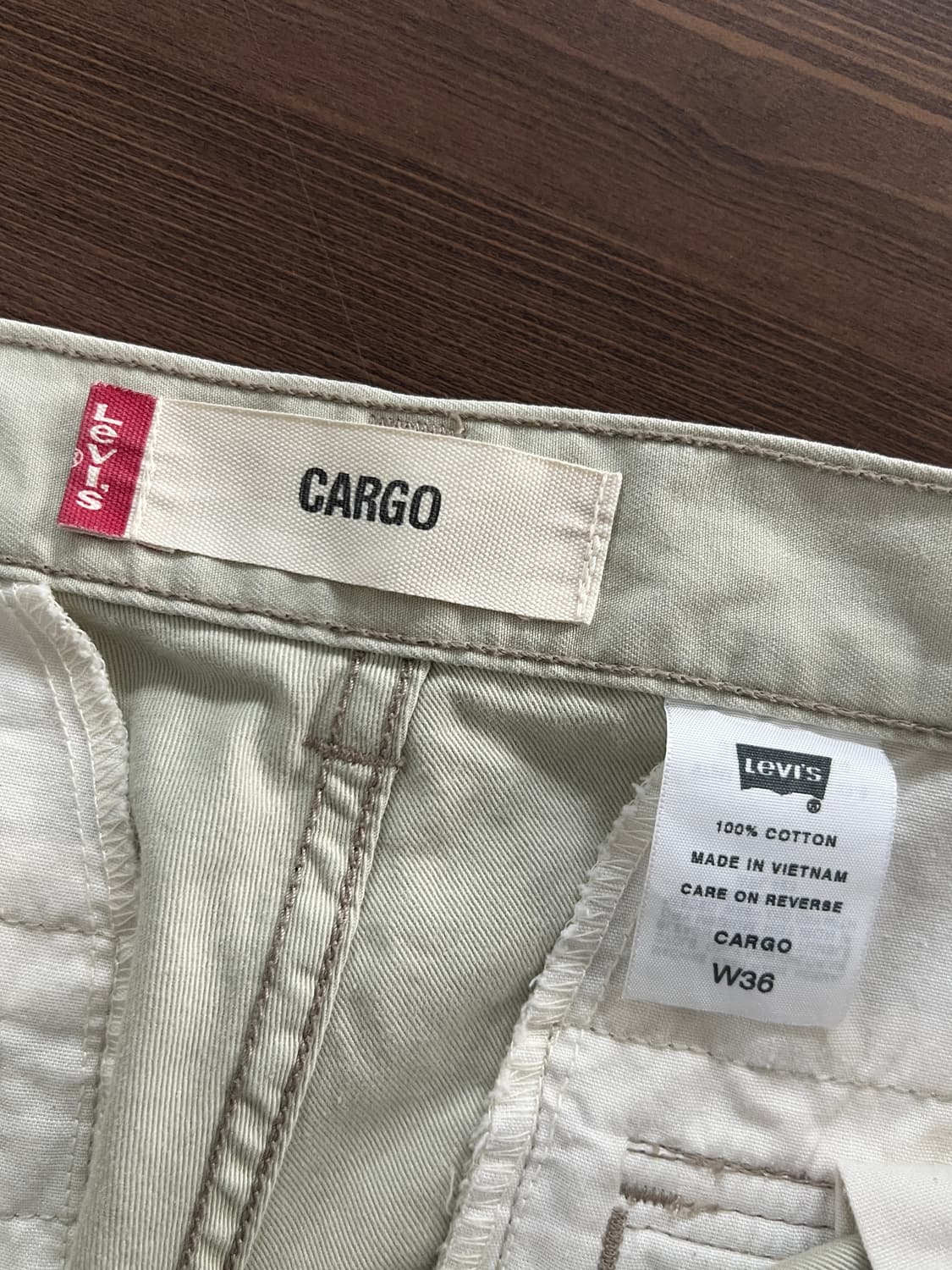 00s Levis 리바이스 카고 연베이지 하프 팬츠  상품이미지7