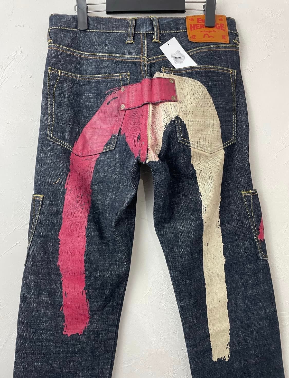 Evisu 에비수 빅 다이콕 페인트 카고 데님 팬츠 pant 상품이미지2