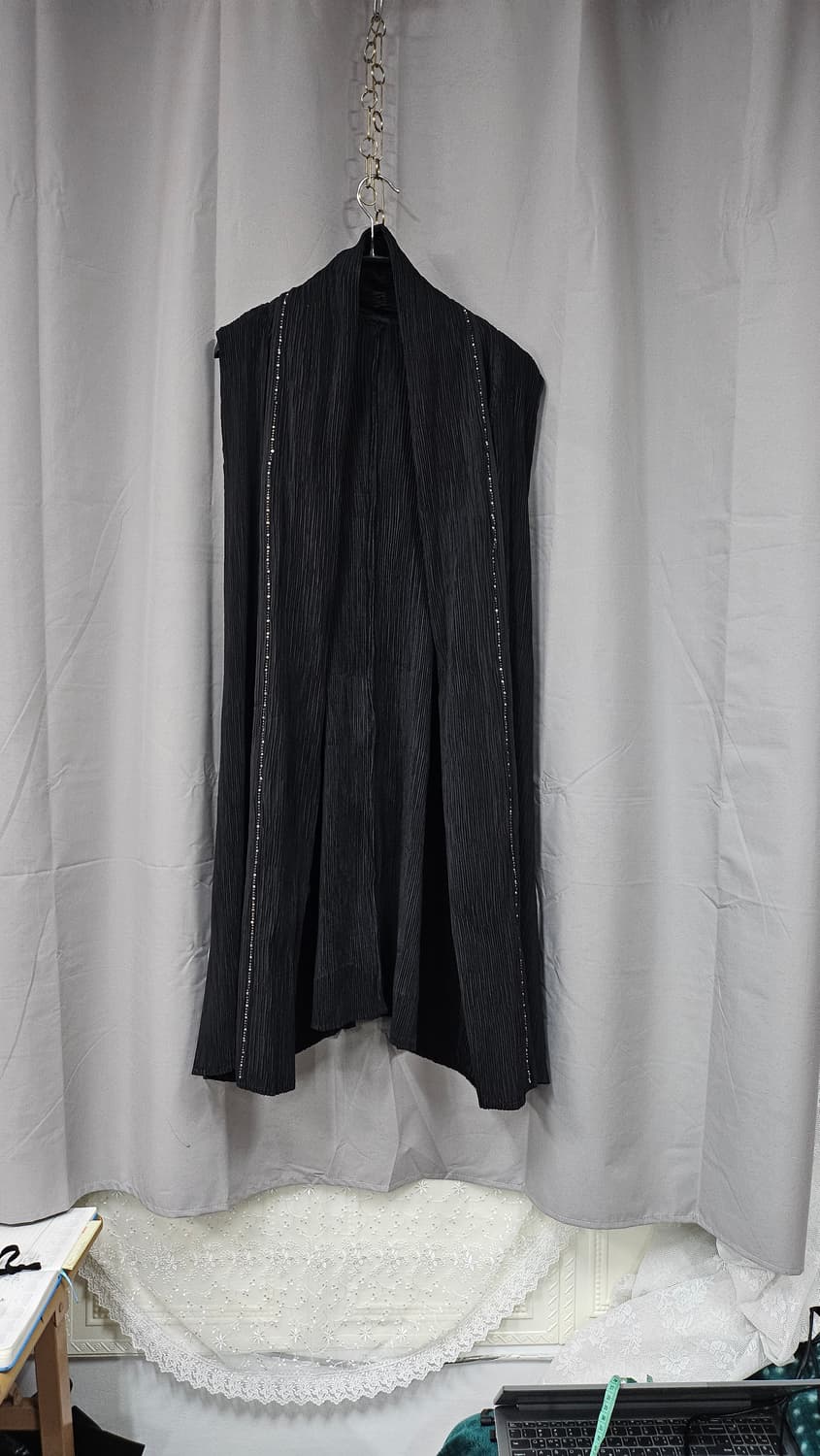 이상봉 컬렉션 플리츠 주름 베스트  상품이미지1