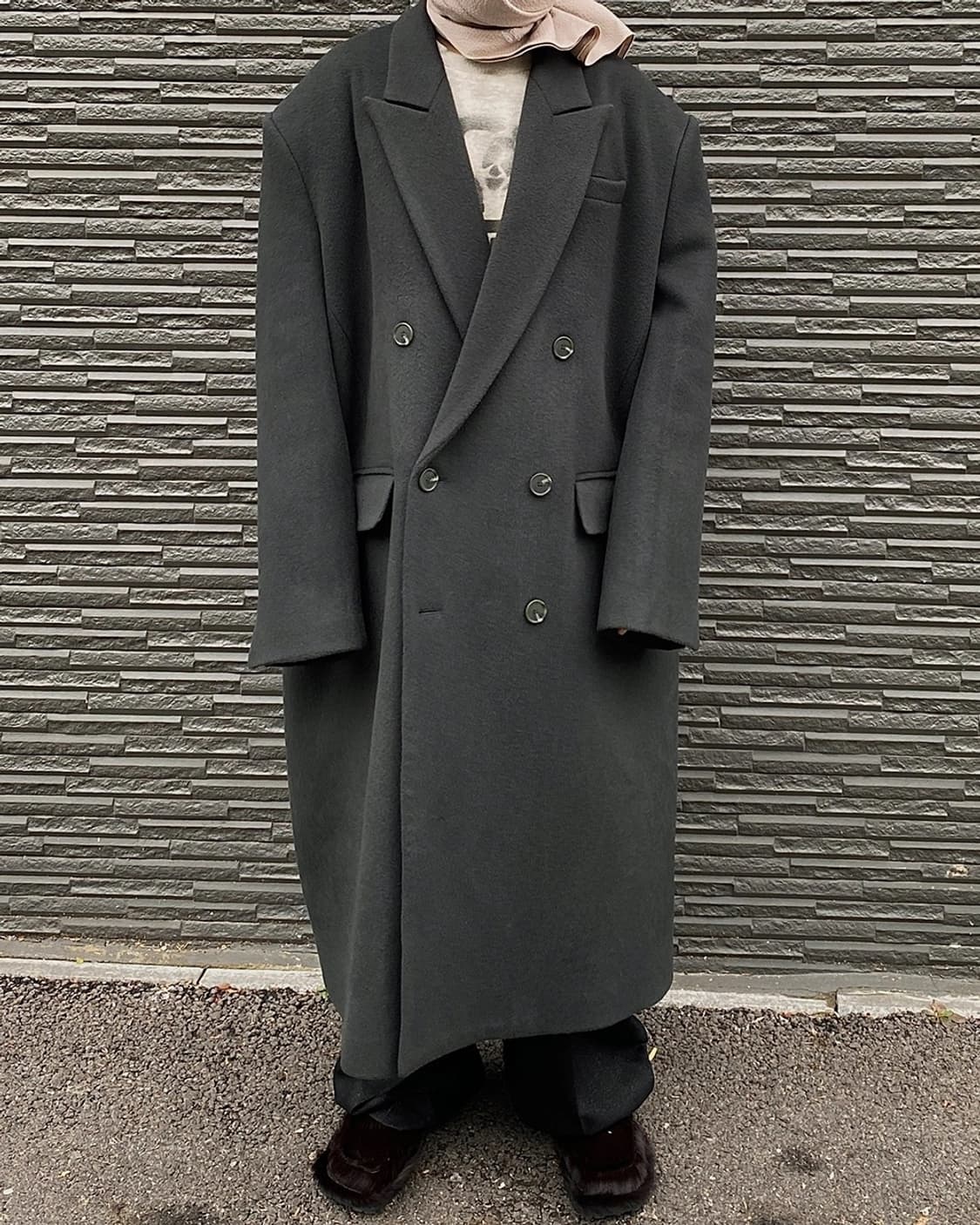 언더마이카 24fw 오버 박시핏 테일러드 코트 그린 0 상품이미지4