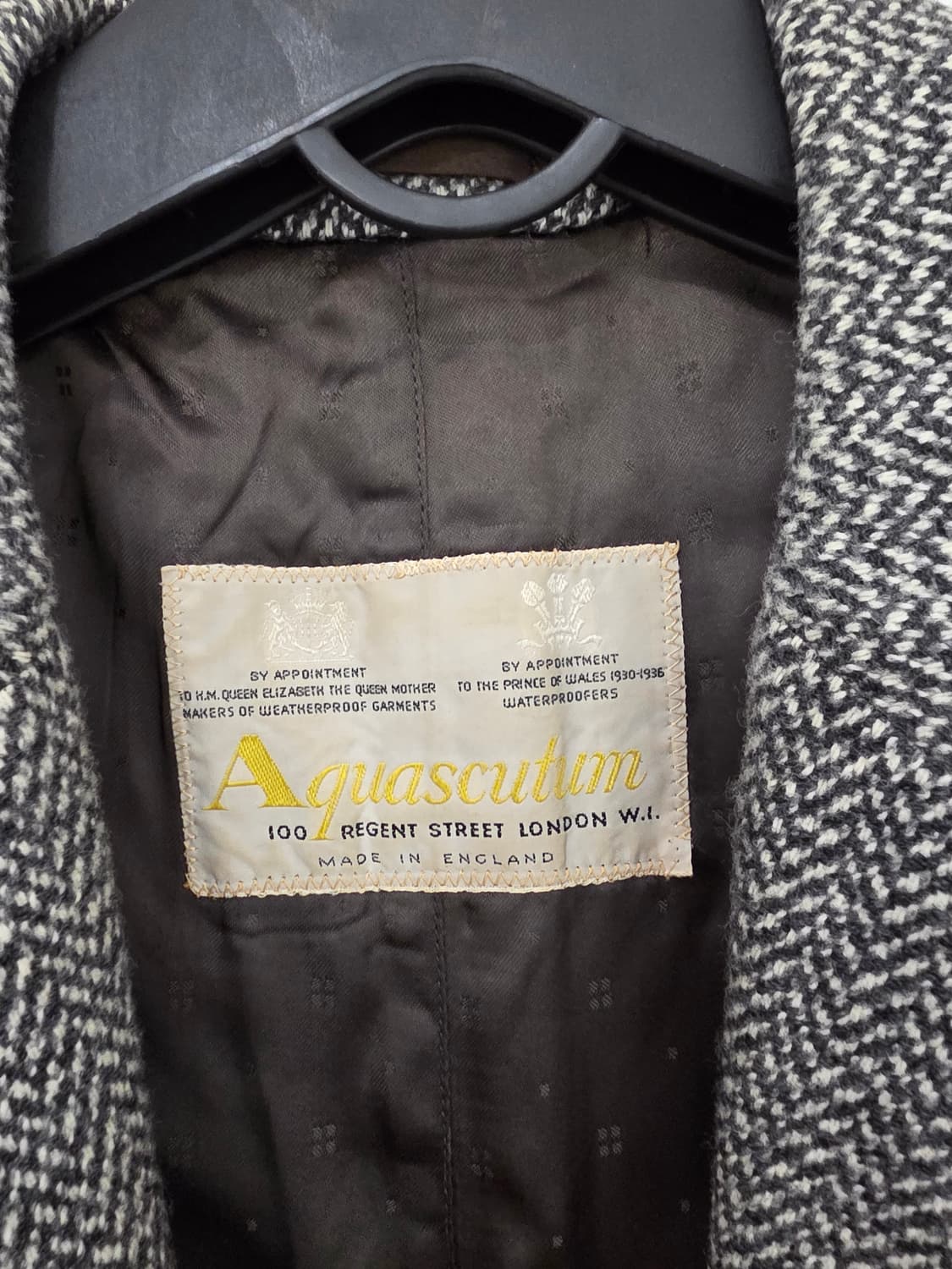 60s 아쿠아스큐텀 헤링본 코트 상품이미지3
