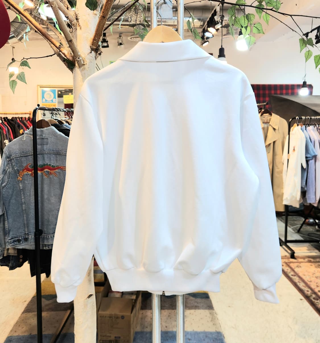 80s 아디다스 올드스쿨 삼선 화이트 트랙탑 져지 상품이미지5