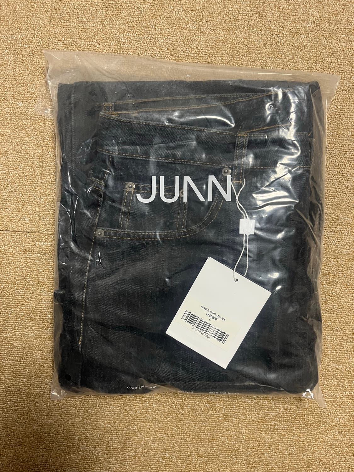 주앙옴므 남성 와이드 데님 팬츠 다크블루 L 새상품 상품이미지1