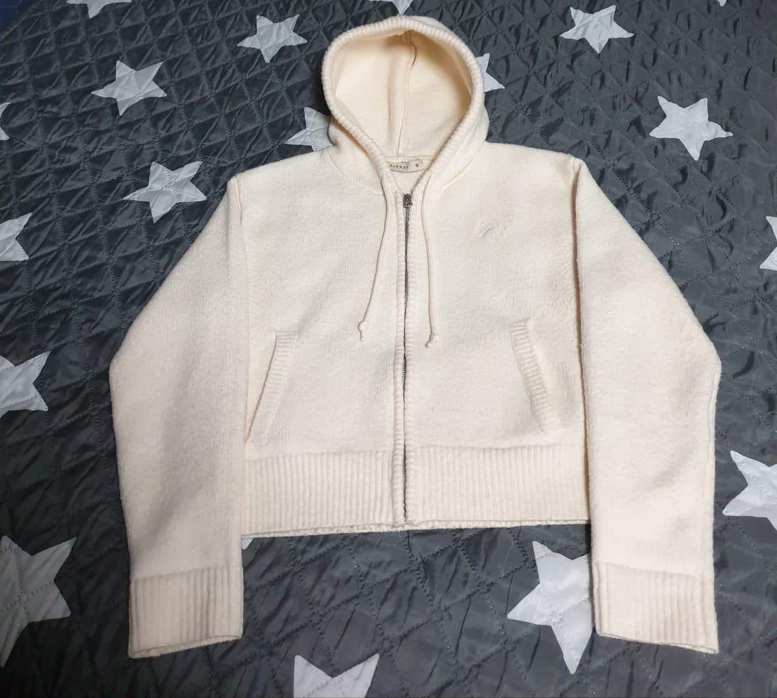 SIYAZU 에센셜 니트 후드 집업 아이보리 (S) 상품이미지1