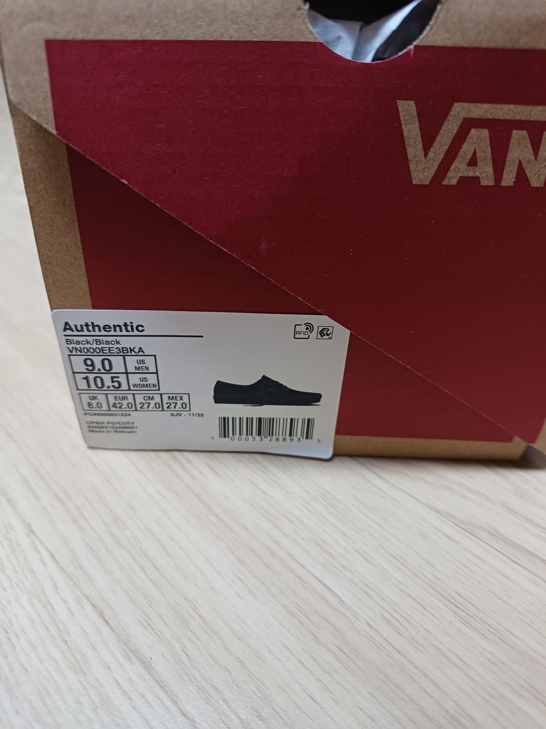 반스 어센틱 올블랙 270 Vans 올검 상품이미지8