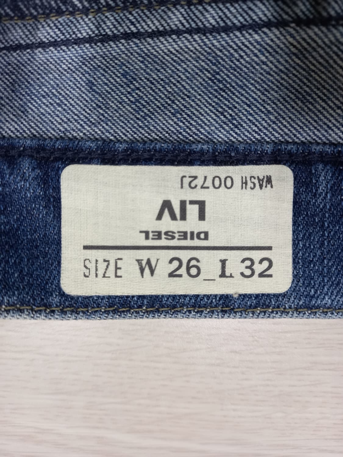 26 새상품 DIESEL LIV 골반 워싱 일자진 26-617 상품이미지7