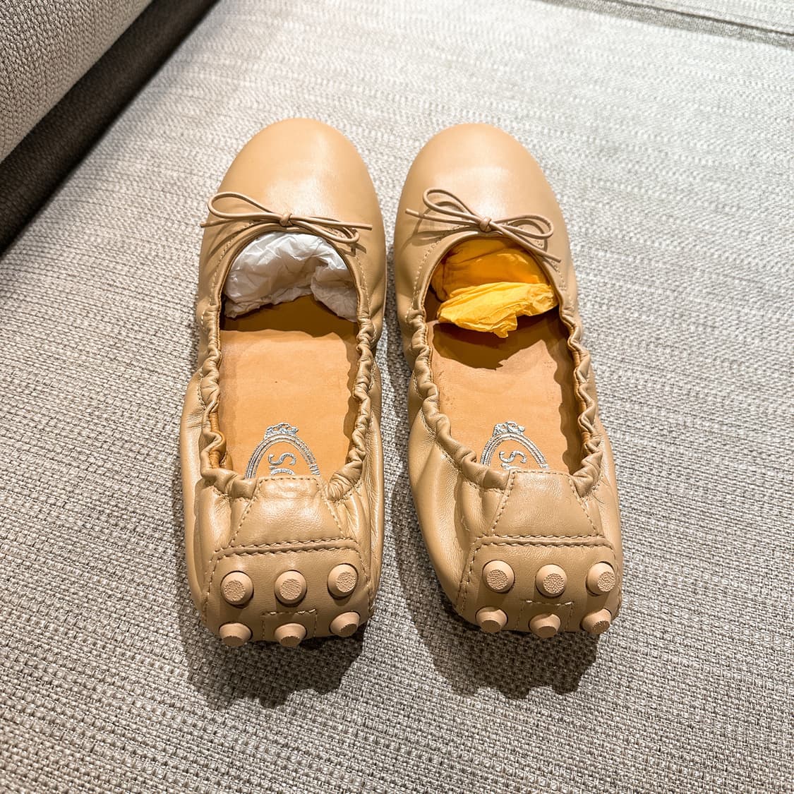 (정품/새상품) TOD'S 토즈 여성 베이지 발레리나 플랫 슈즈 상품이미지2
