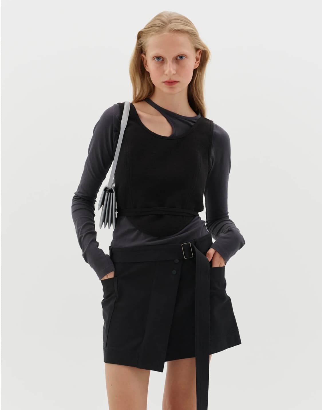 로우클래식 코르셋 탑 S 블랙 새상품 상품이미지1