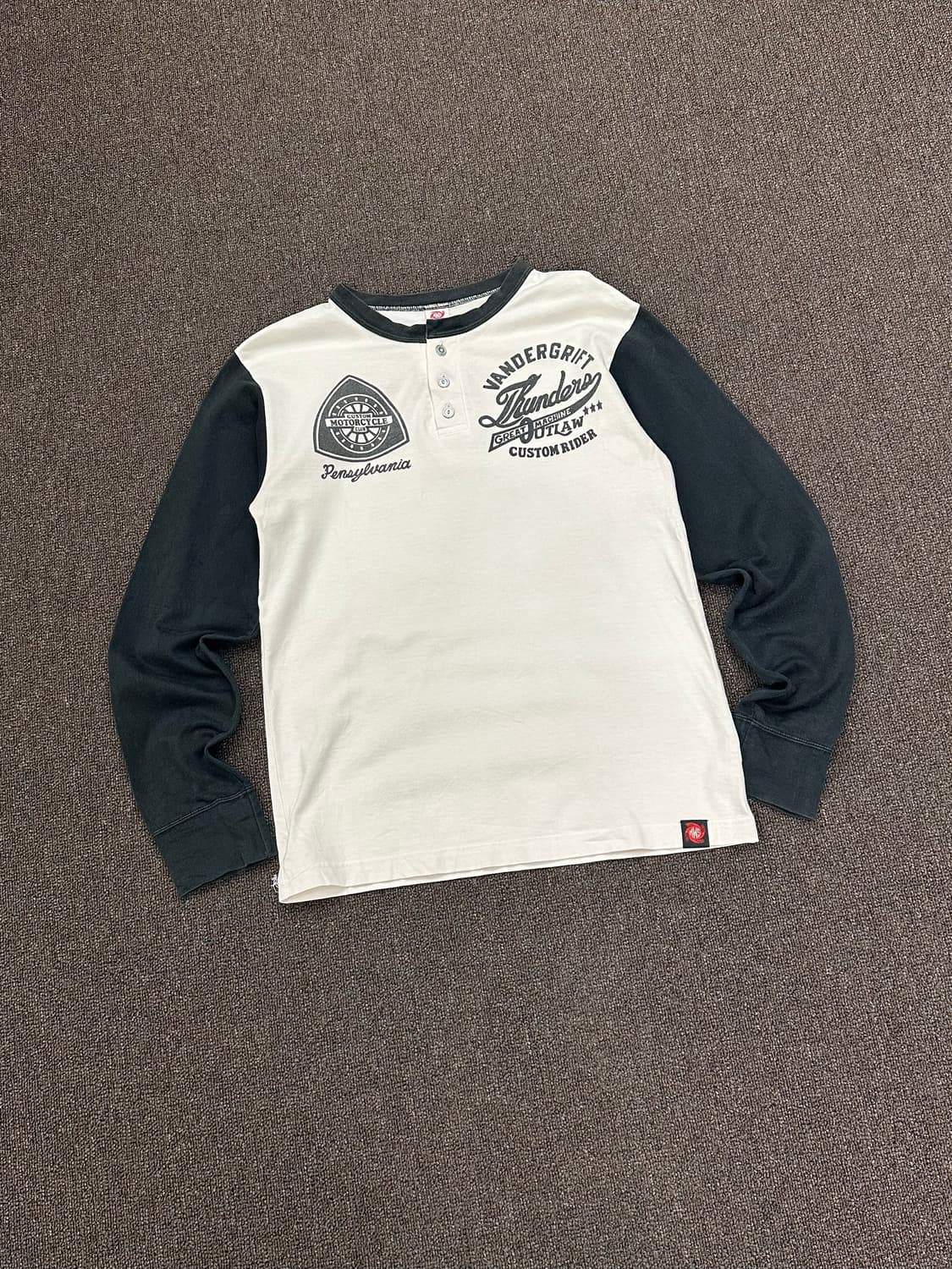 S)Japanese vintage 그래픽 헨리넥 롱슬리브 상품이미지1