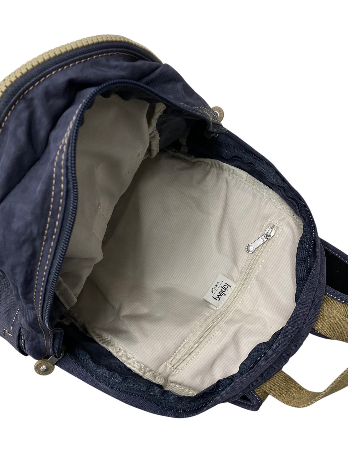 키플링 뮤트블루 베이지배색 백팩 상품이미지3