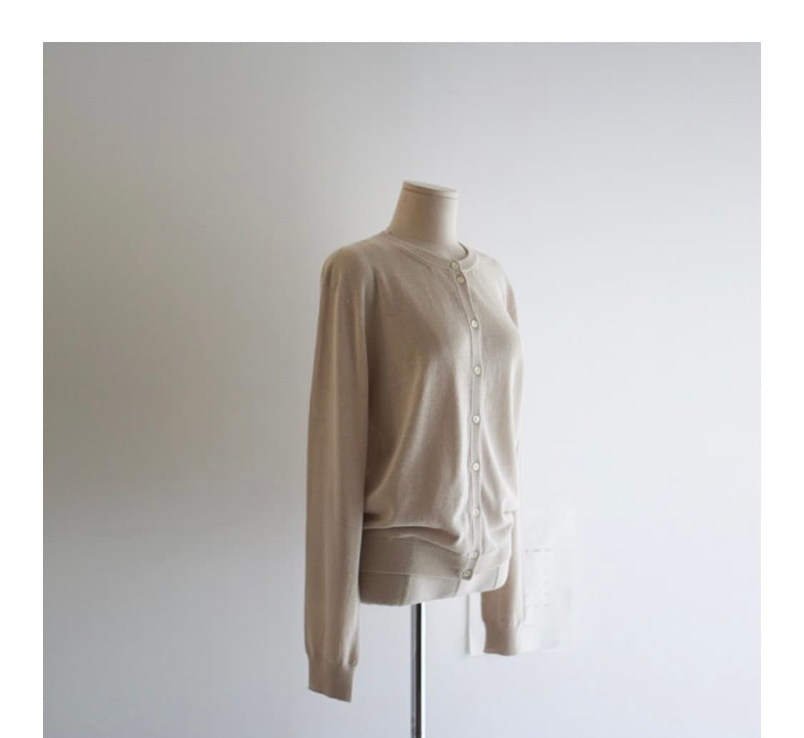 가정식패브릭 린넨 가디건 pale grey 새상품 상품이미지4
