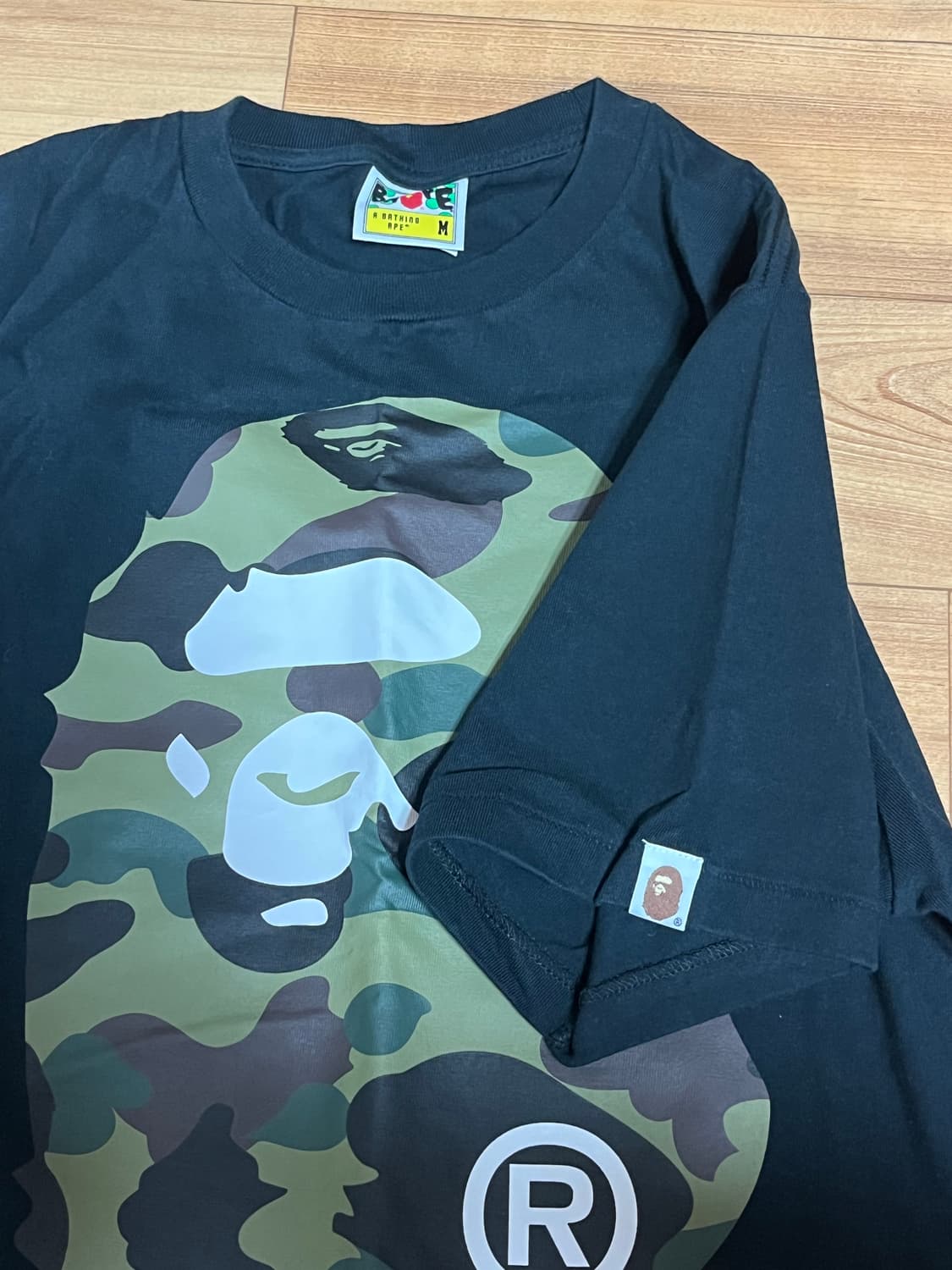 베이프 빅 헤드 카모 반팔 m 블랙 상품이미지3