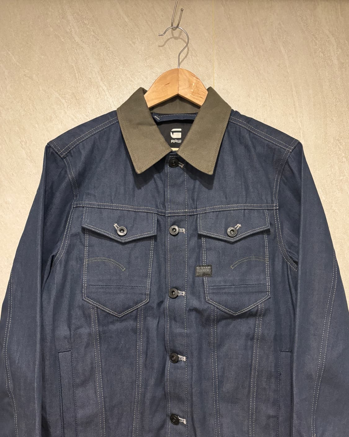 (M) 지스타 로우 ARC 3D 데님 트러커 자켓 상품이미지2