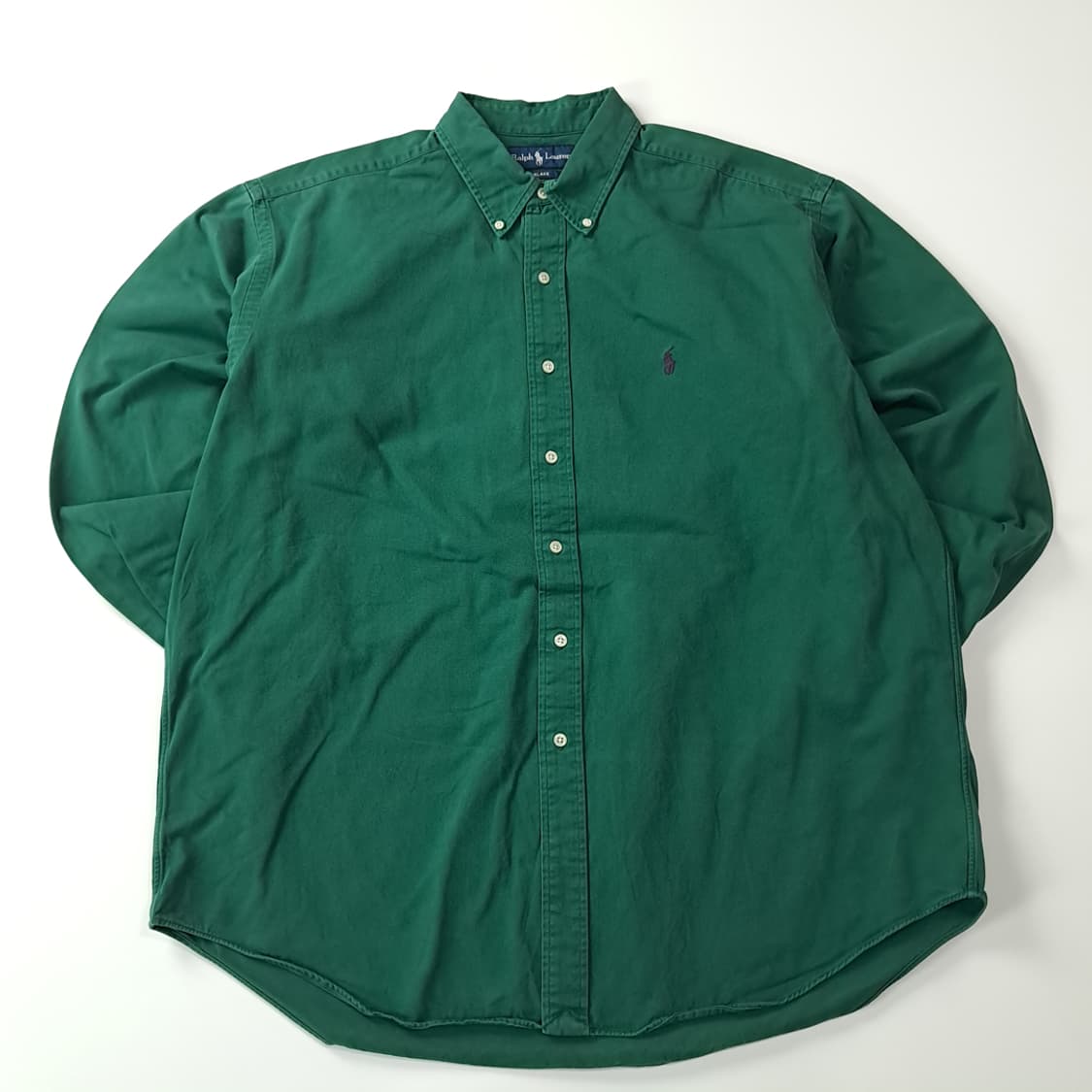 CJ012 XL 폴로 90s 포레스트그린 셔츠 남방 상품이미지1