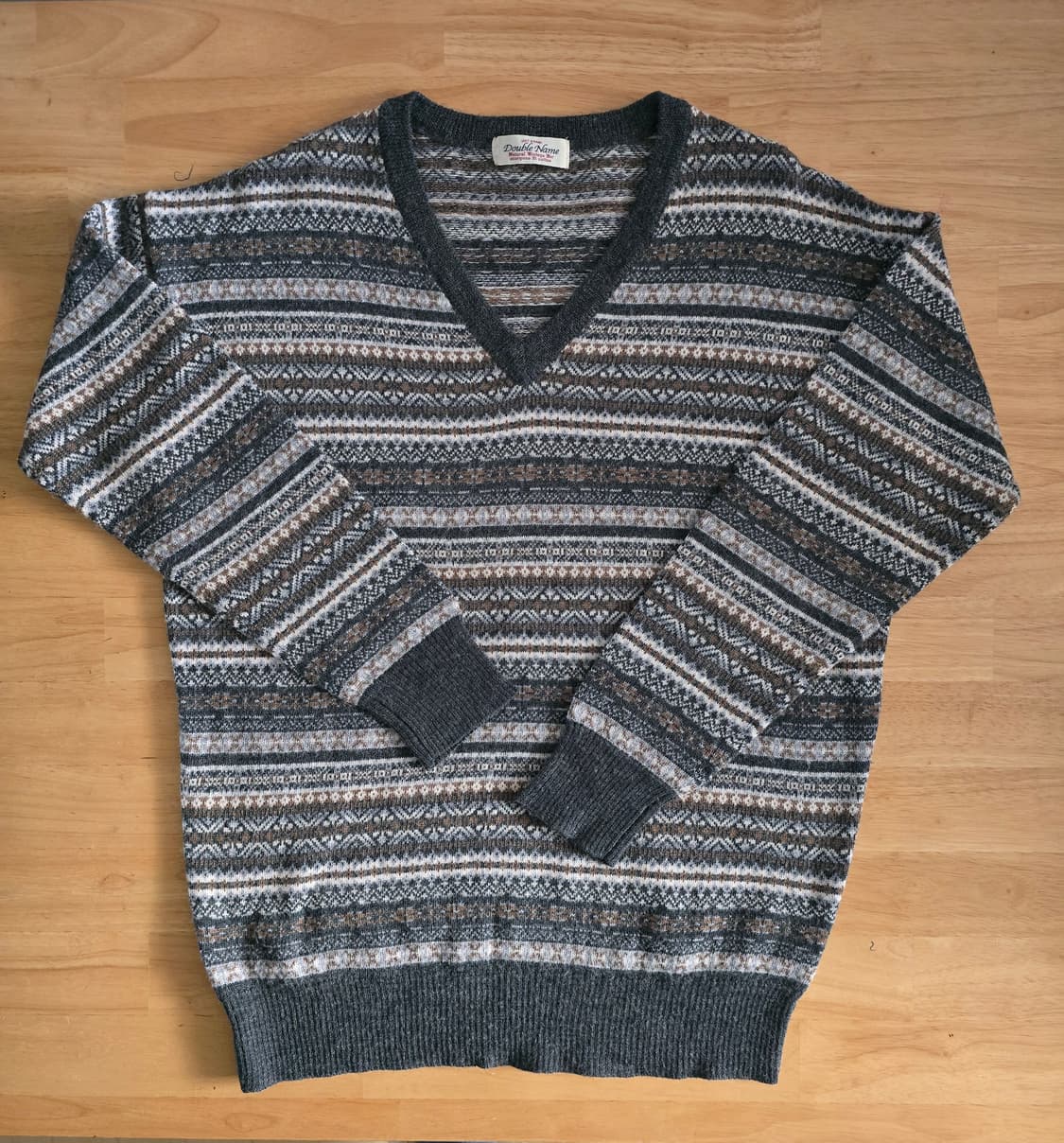 울블렌드 페어아일 V넥 니트 상품이미지1