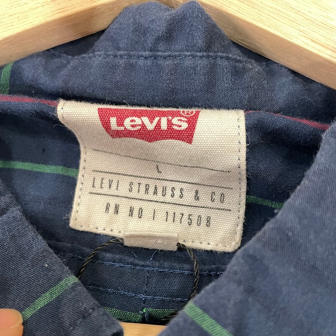 (L) Levi's 리바이스 스트라이프 반팔 셔츠 상품이미지5