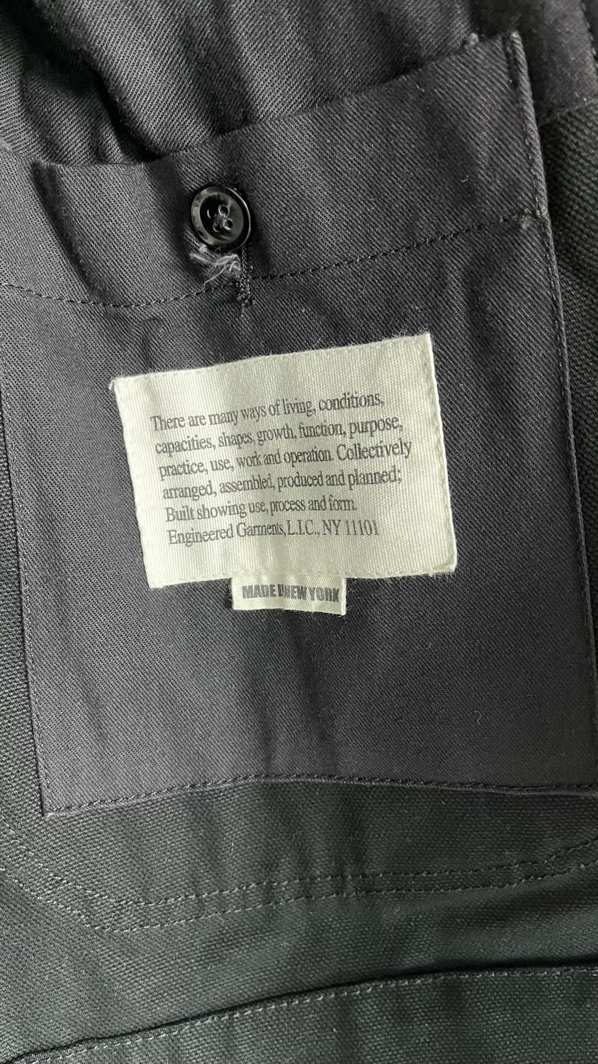 [95~100] 엔지니어드 가먼츠 12oz 덕 캔버스 베드포드 자켓 블랙 상품이미지3