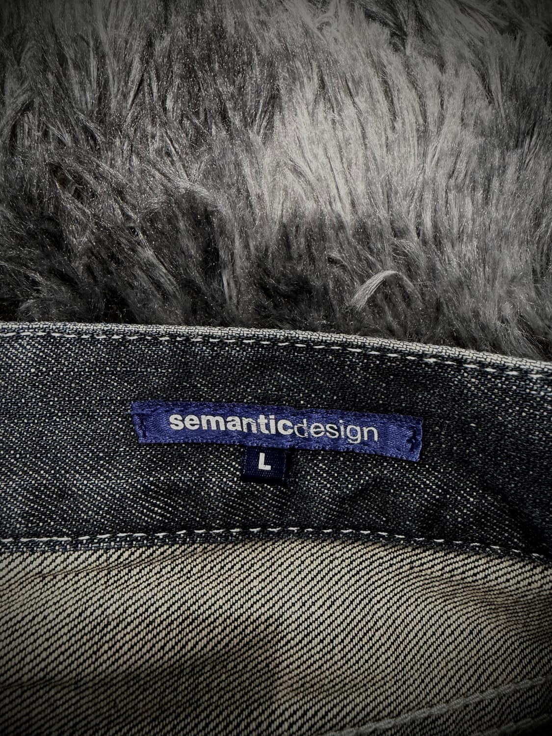 Semantic Design 사선 워싱 데님 팬츠 상품이미지9