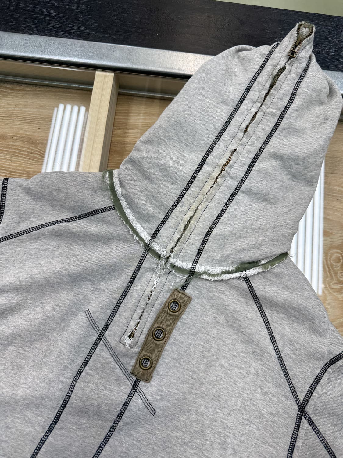 터프 진스미스 스티치 풀오버 후드티 상품이미지4