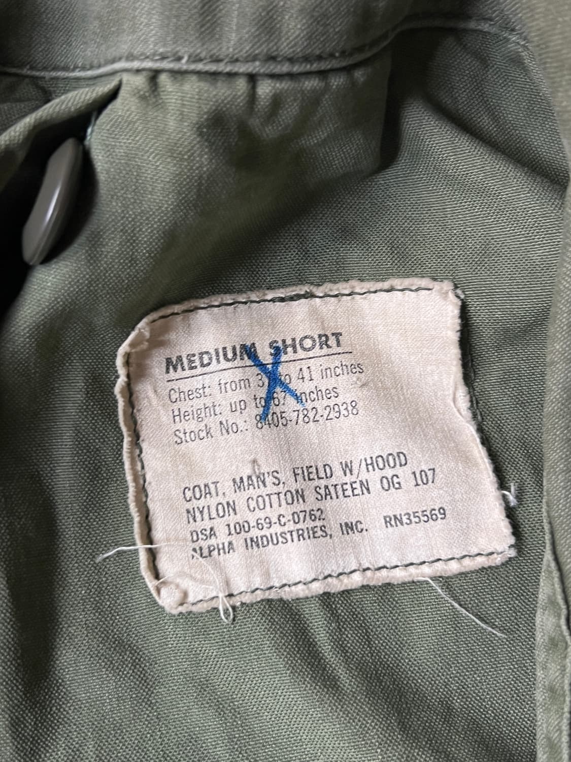 [M]70's 오리지널 U.S ARMY 2세대 M65 필드자켓 상품이미지4