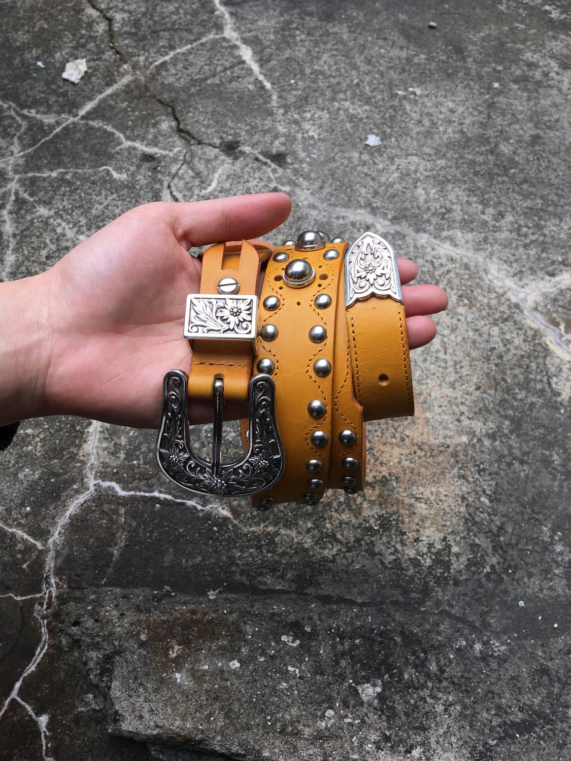 Leather stud belt  상품이미지1