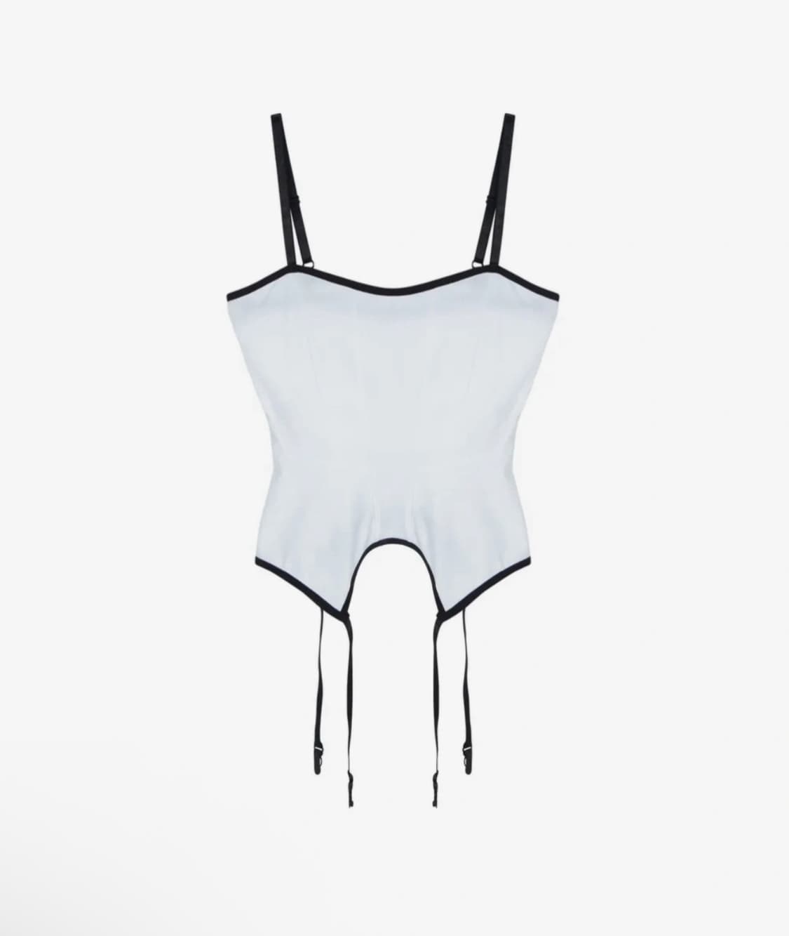 애즈이프캘리 코르셋 슬리브리스 민소매 나시 화이트 상품이미지2