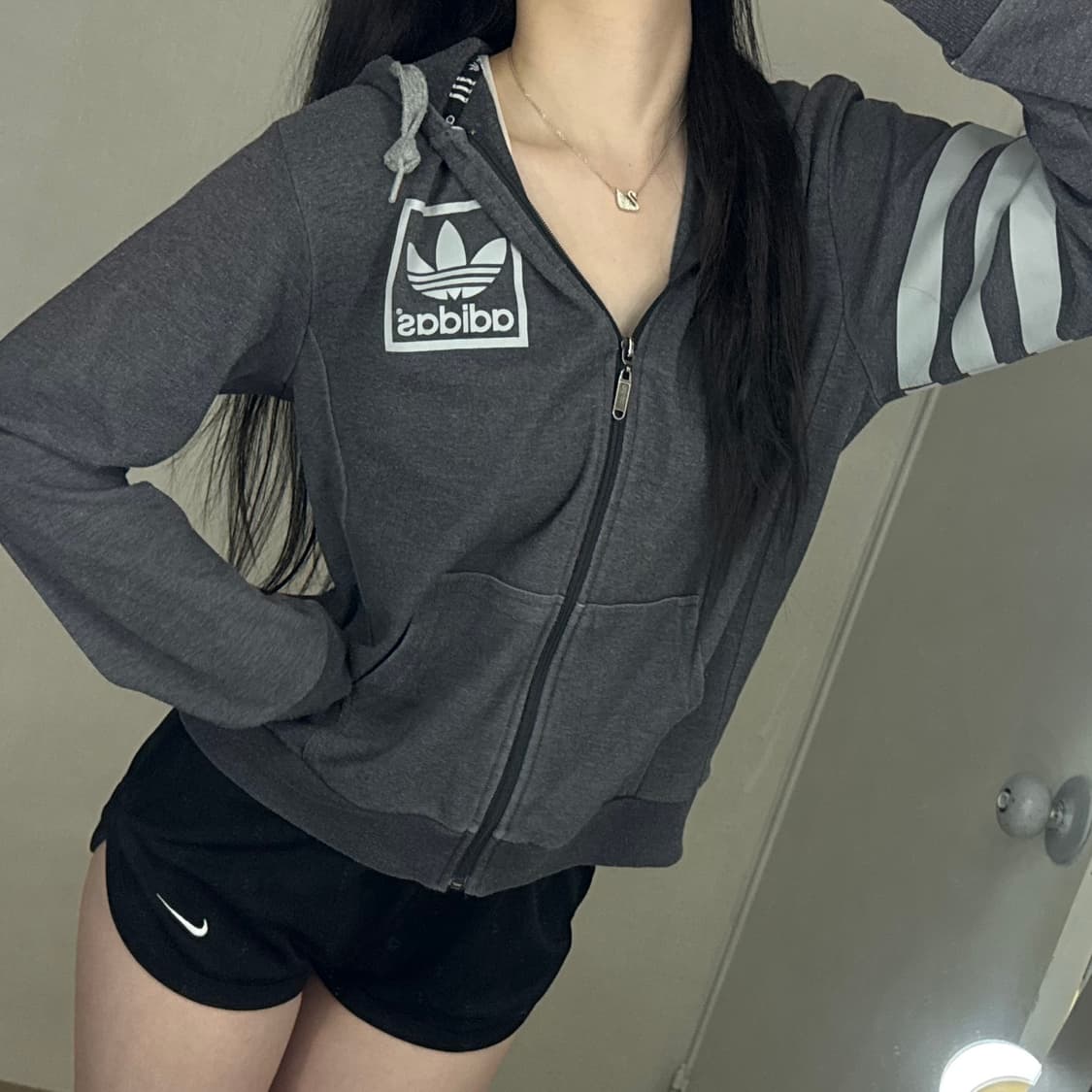 아디다스 불꽃 파이어버드 삼선완장 후드집업 상품이미지1