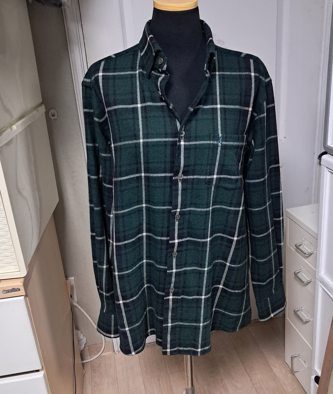 DAKS 닥스 남성 체크 모 100%셔츠 100 상품이미지1