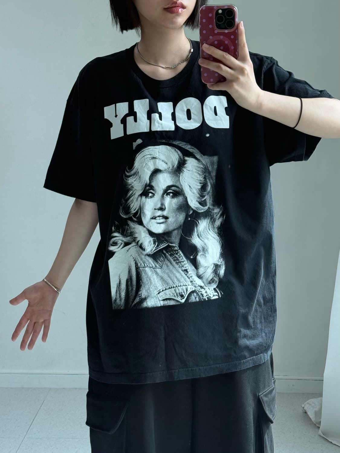 Dolly parton 블랙 반팔티 상품이미지2