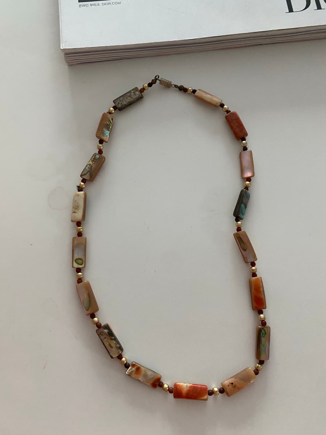 일본 빈티지 자개 목걸이 레트로 페어리 키치 에스닉 오리엔탈 상품이미지4