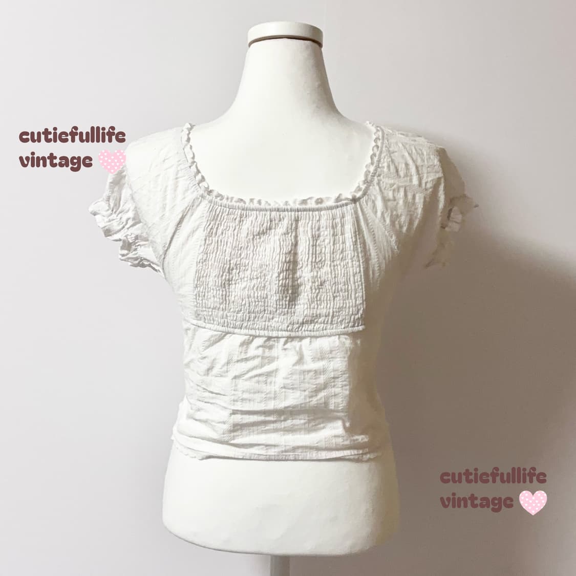 생화이트 반팔 셔츠블라우스 히메갸루 달천깔 상품이미지2