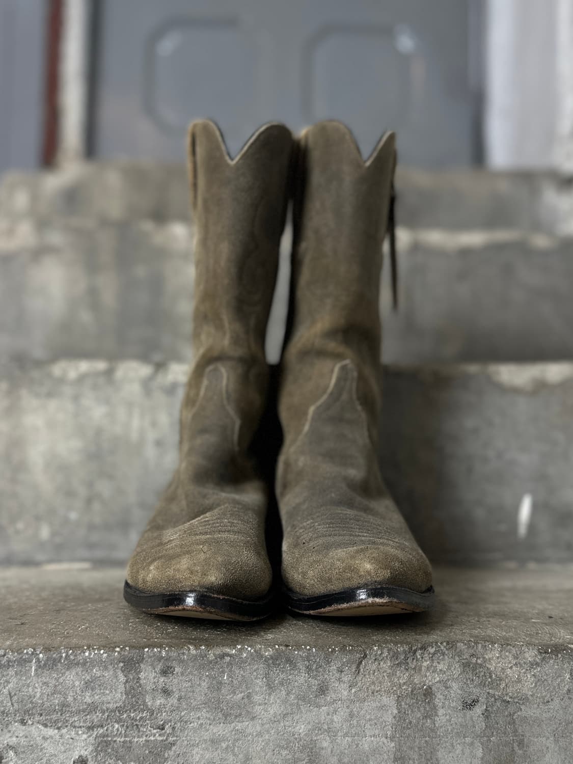 80's Lucchese 러프아웃 스웨이드 웨스턴 카우보이 부츠 상품이미지6