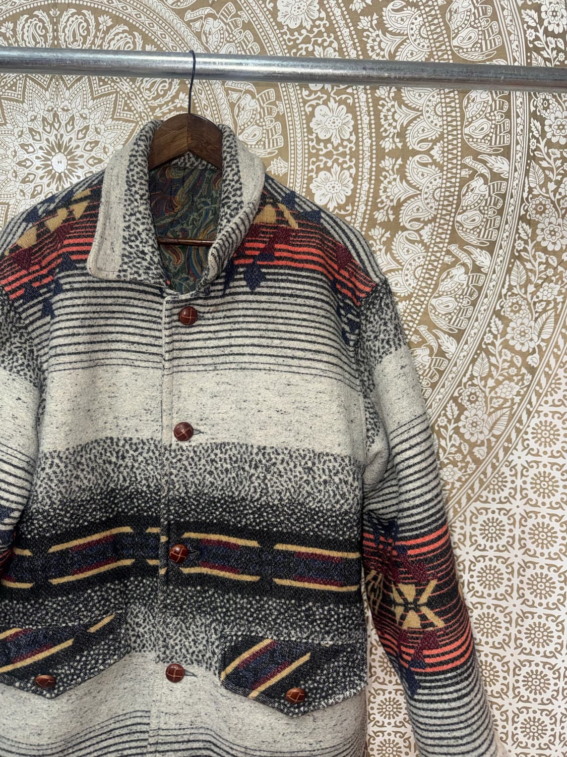 빈티지 나바호 패턴 패디드 모직점퍼  상품이미지4