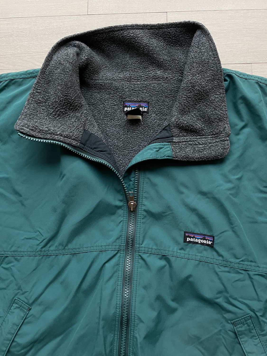 90s 파타고니아 쉘드 신칠라 봄버 자켓 눈없산 그린 rare 상품이미지4