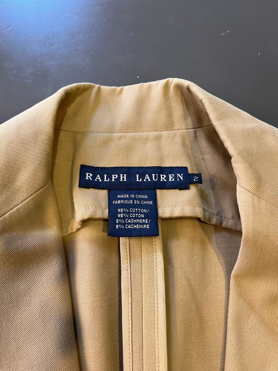 랄프로렌 캐시미어 블렌드 베이지 블레이저 상품이미지4
