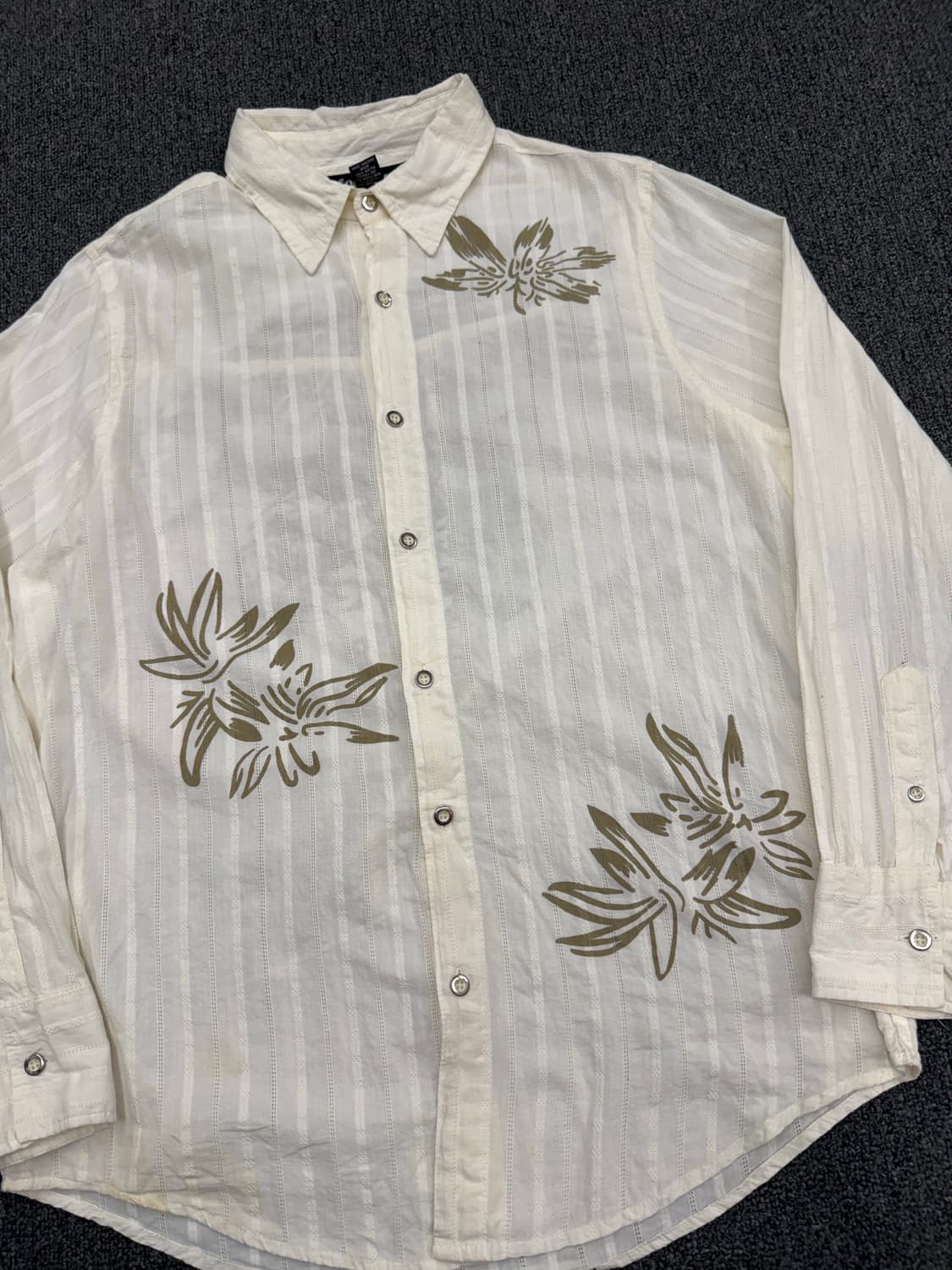 XL)Fore Fornt 빈티지 패턴 프린팅 긴팔셔츠 상품이미지2