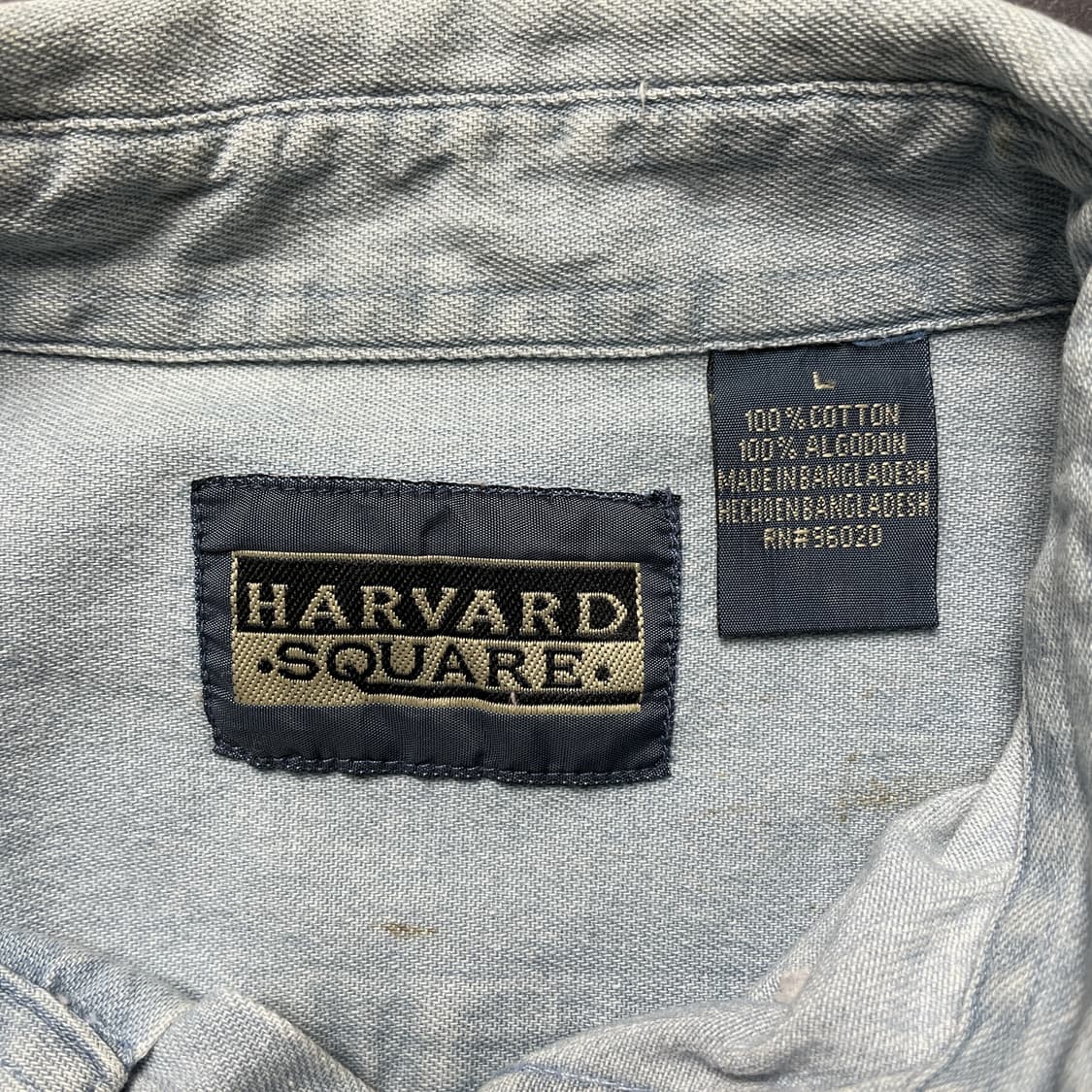 HARVARD 빈티지 라이트블루 데님 코튼셔츠 A00365 상품이미지10