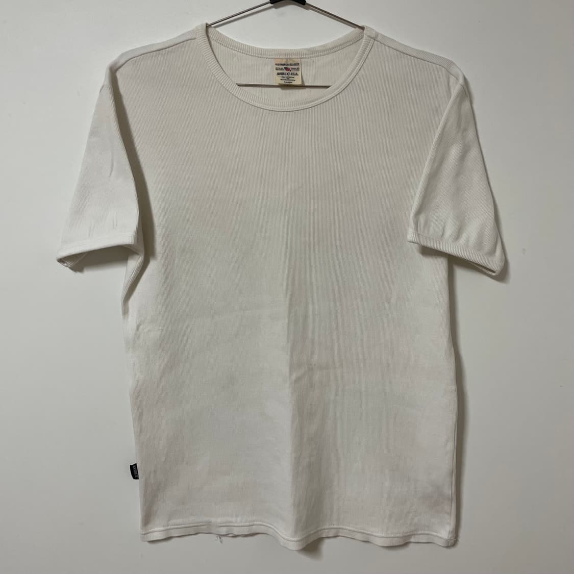 AVIREX WHITE RIBBED SHORT SLEEVE 상품이미지6