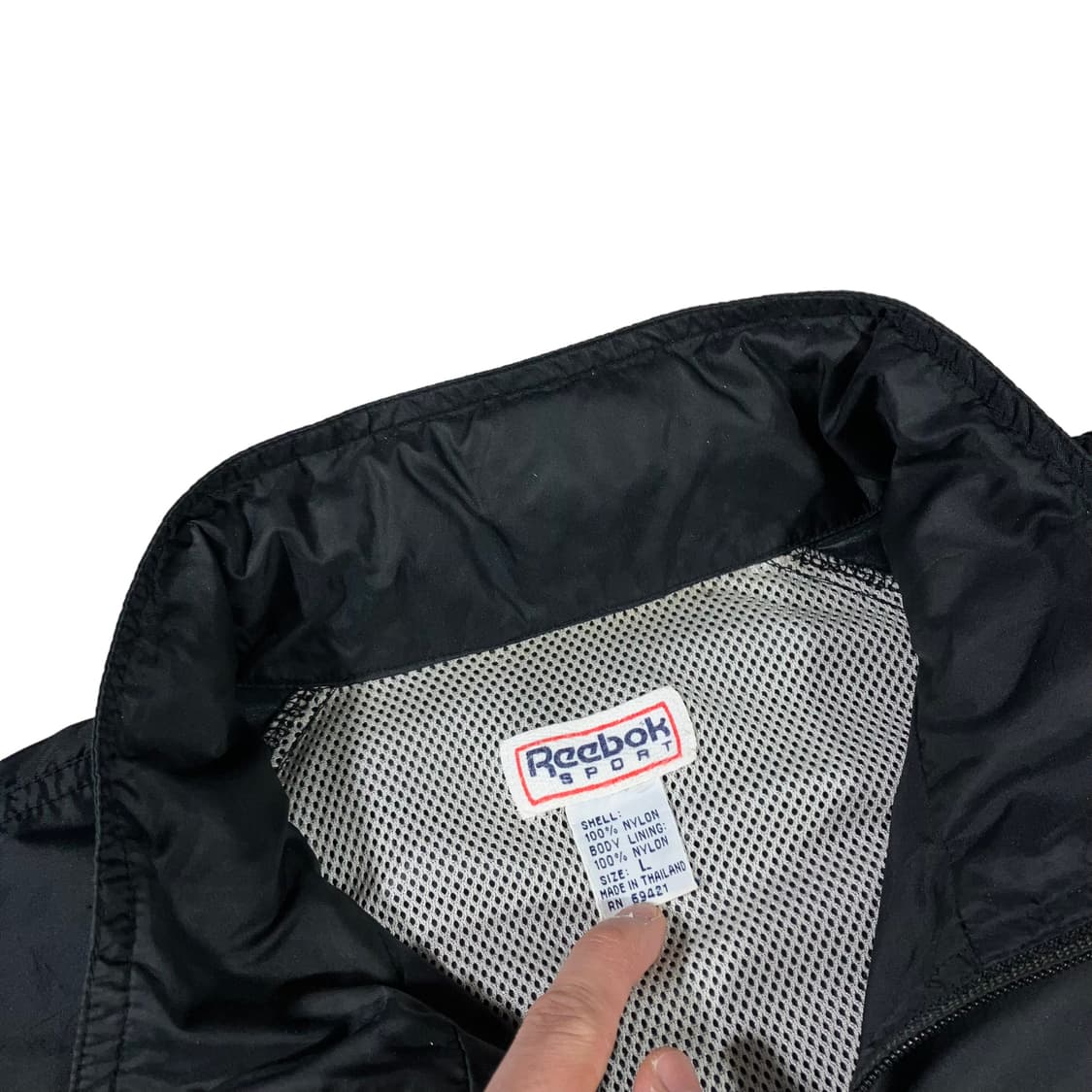 리복 빅로고 블랙 바람막이 자켓 상품이미지6