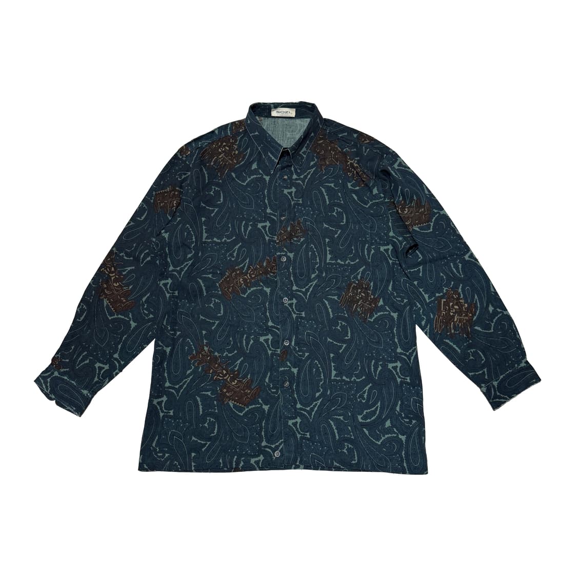 Sozi 소지 일본 빈티지 페이즐리 셔츠 상품이미지1