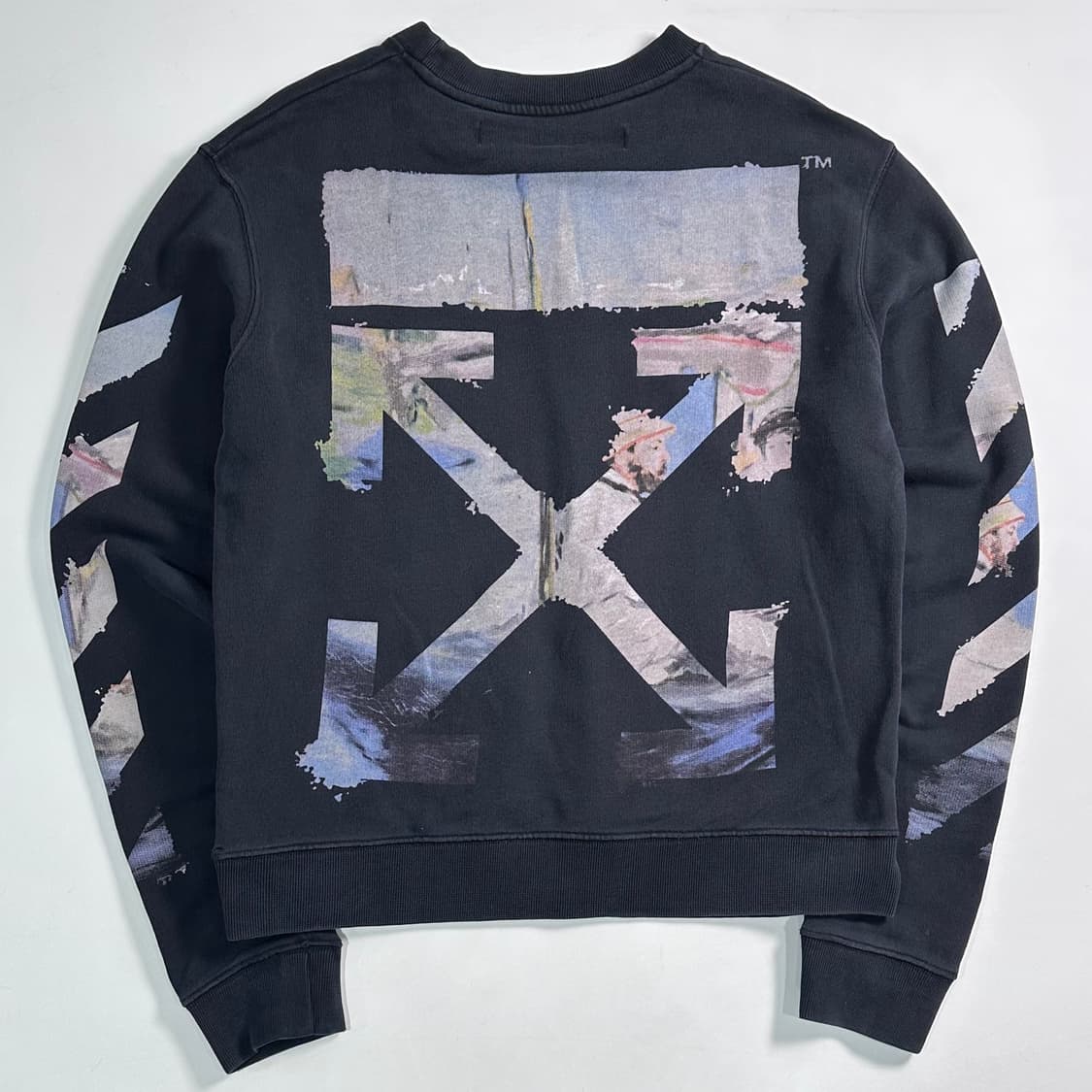 오프화이트 멀티 유화 에로우 맨투맨 상품이미지6