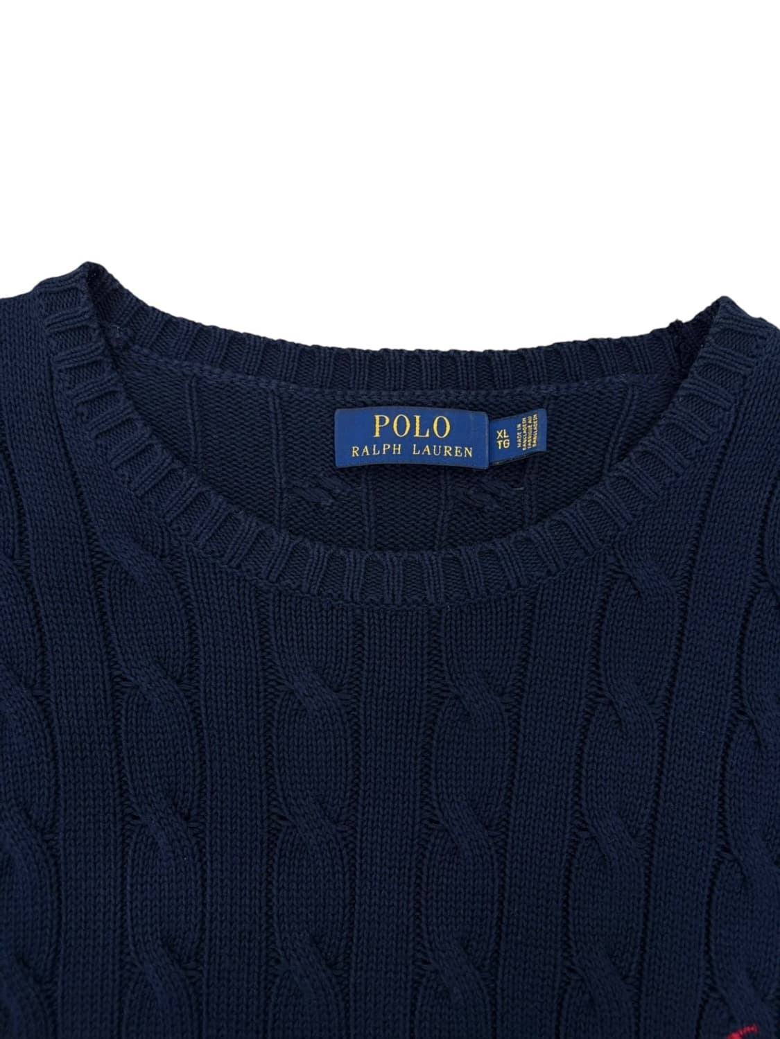 폴로 케이블니트 네이비 (XL) 상품이미지3