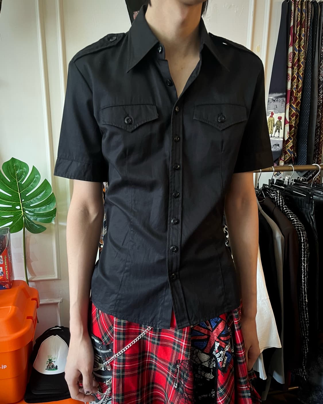 90-00s BLACK PEACE NOW Frap Pocket Shirt 상품이미지2