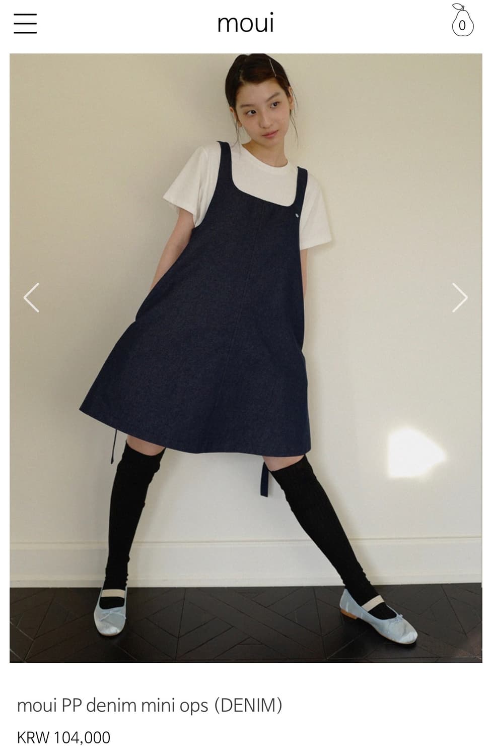 모의 moui PP denim mini ops (DENIM) 데님 원피스 상품이미지1